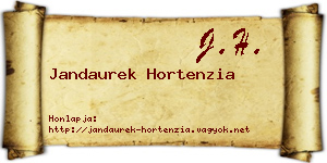 Jandaurek Hortenzia névjegykártya