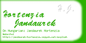 hortenzia jandaurek business card